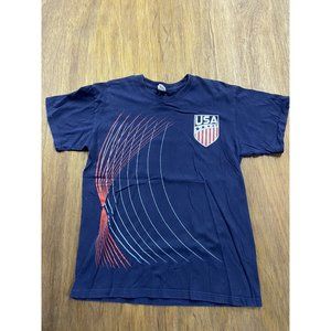 Keya USA Blue Graphic Tee Crew Neck Men's Medium